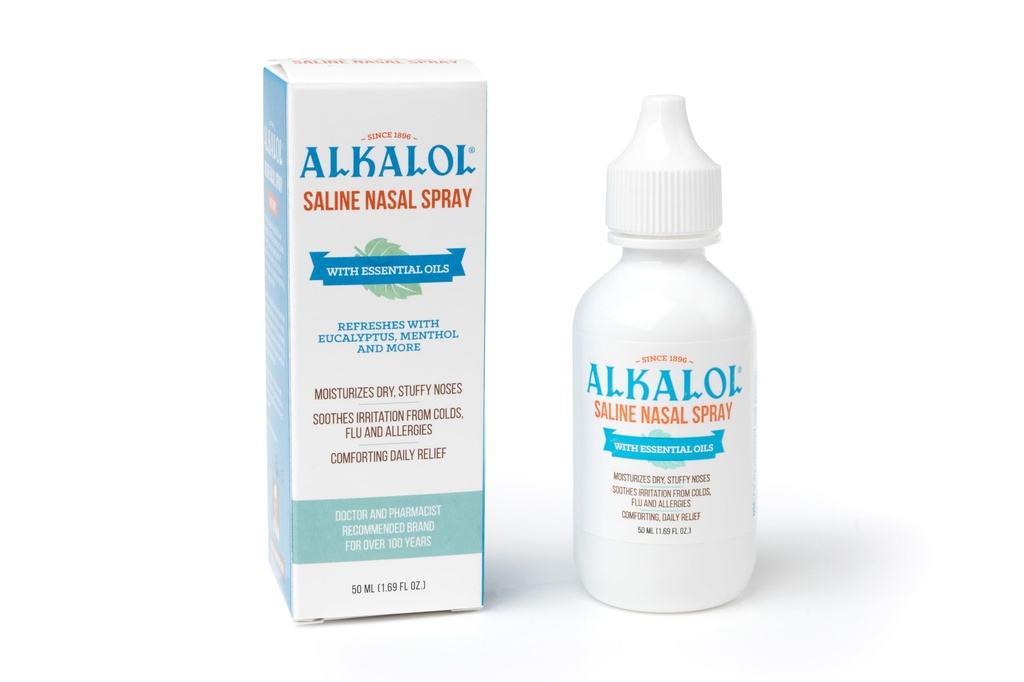 Alkalol 솔루션 Saline Nasal 스프레이, 1.69 Ounce