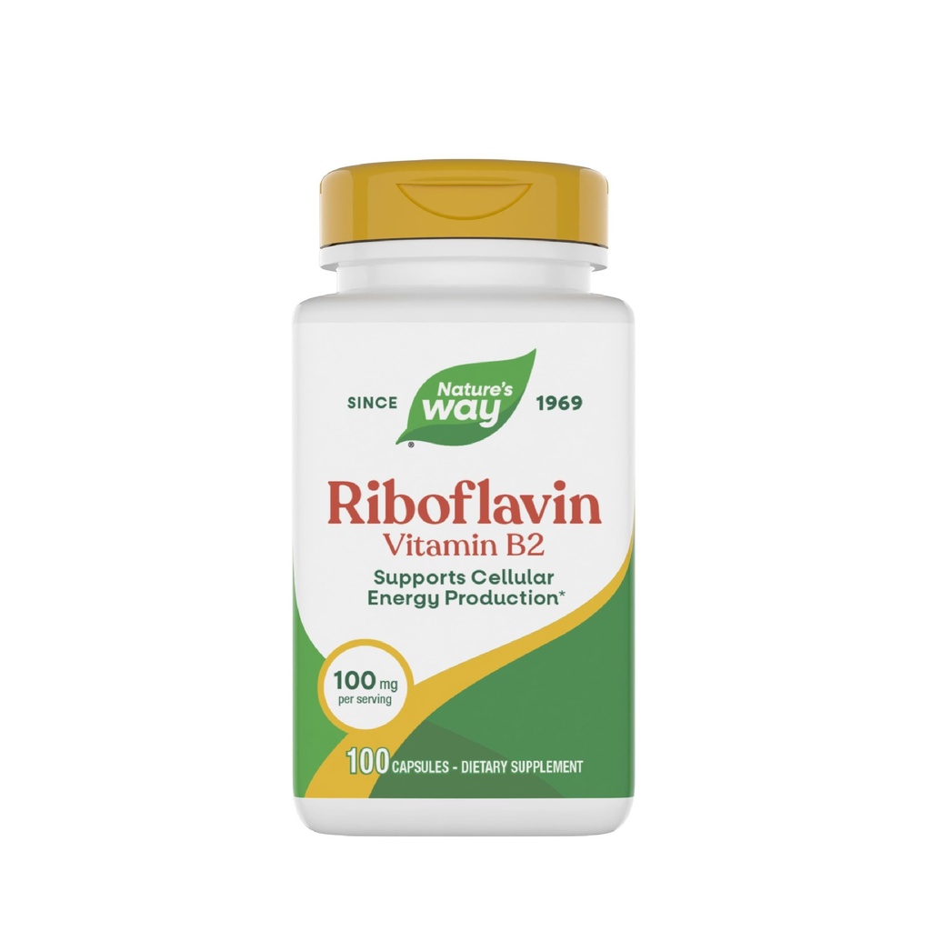 자연의 방법 Riboflavin 비타민 B2의 지원 세포 에너지 생산*, 높은 힘 Riboflavin, 서빙 당 100 mg, 100개의 캡슐 (포장 May Vary)