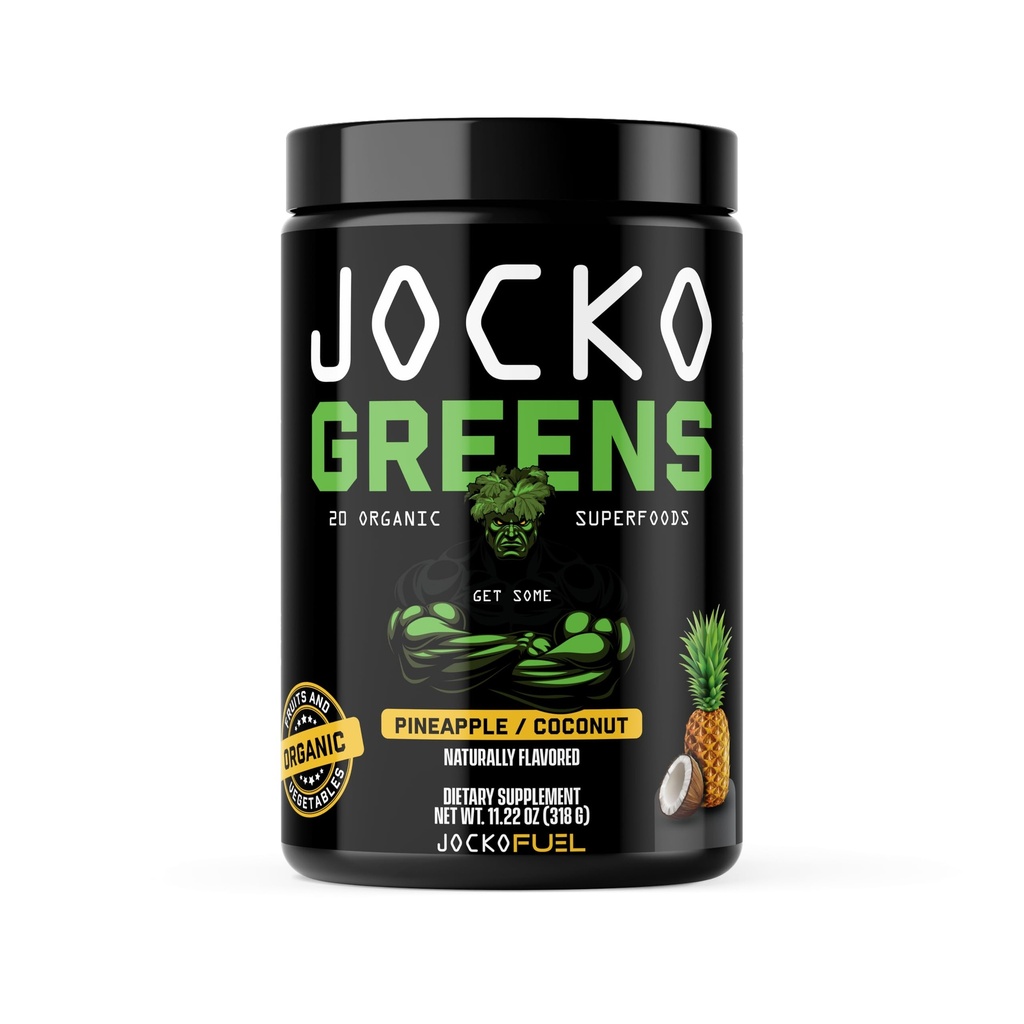 Jocko Fuel Daily Greens Powder - Gut Health, Digestion, Bloating, Spirulina, Chlorella, Digestive Enzymes, & Probiotics와 Immune 지원을위한 프리미엄 유기농 그린 슈퍼 푸드 파우더 - 30 서빙
