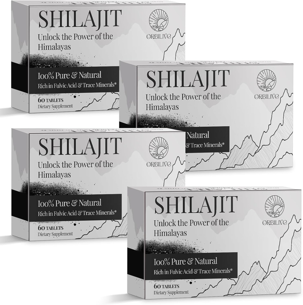 30,000 MG Shilajit 정제, 100 % Shilajit 순수, Himalayan 유기, Fulvic 산 및 85 +에서 남성과 여성 리치 Shilajit Trace 무기물, 에너지 및 면역 체계를 위한 Shilajit 보충교재, 240 조사