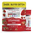 Hydration 분말, 24 Electrolyte Powder Packets의 Strawberry Pack, 자연적으로 비타민 B & C, 에너지 및 회복을 가진 빠른 Acting Hydrate Electrolytes를 위한 맛을 내는 Hydrating Packets