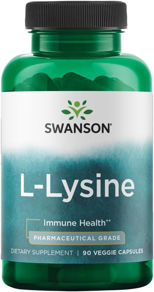 Swanson Amino 산 Ajipure L-Lysine 약제 급료 500 밀리그램 90 Veg 캡슐