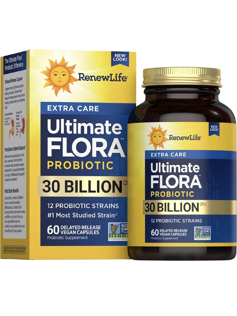 RenewLife Extra Care Ultimate FLORA Probiotic, 60 캡슐