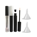 3개 조각 5ml 빈 Eyeliner 관 Refillable 속눈섭 성장 액체 병 솔 Eyelash 성장 기름 Mascara 관을 가진 플라스틱 Eyeliner 작은 유리병 관은 2개의 소형 Palstic 수로로로 옵니다