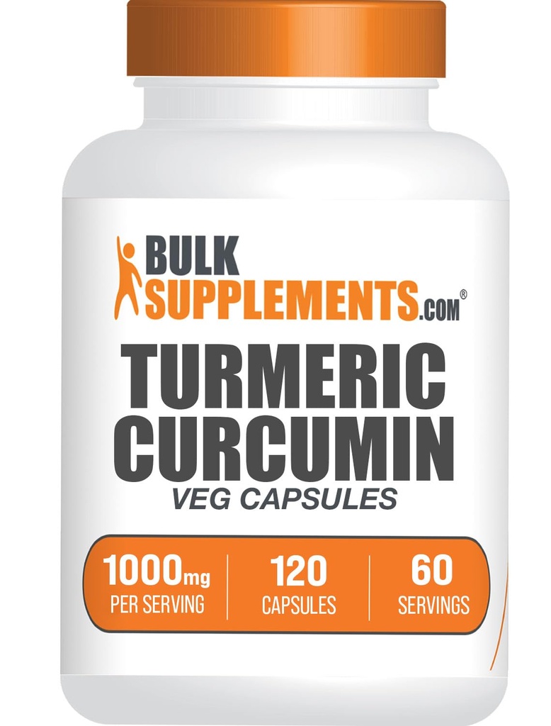 BulkSupplements.com 심황 추출물 캡슐 - 심황 보충, 심황 Curcumin 보충 1000mg - 글루텐 무료,120 Veg 캡슐 (1의 포장)