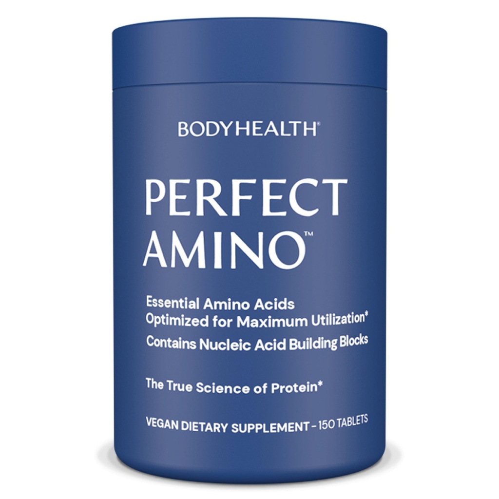 BodyHealth PerfectAmino Tablets (150 ct), BCAAs + Lysine, Phenylalanine, Threonine, Methionine, Tryptophan, 근육 질량 생산을 위한 보충교재, 회복 & 힘