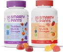SmartyPants 유아와 아이 Multivitamin Gummies 번들: 오메가 3 물고기 기름 (EPA/DHA), 비타민 D3, C, 비타민 B12, B6, A, K & 아연, Biotin, 글루텐은, 3개의 과일 풍미 (30 일 공급)