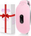 난방 패드, Glyduny Period Cramp Massager Portable Cordless Heating Pad with 6 Heat Levels and 6 Massage Mode for Back Pain Relief Menstrual Heating Pad (핑크)