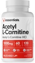 서빙 당 Acetyl L 카르니틴 1000mg, 지원 뇌 기능 필수 (60의 서빙, 120의 캡슐)를 끄십시오