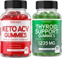 Keto ACV Gummies (60 조사) 진보된 체중 감소 공식과 갑상선 지원 (90 조사) Ashwaganda, Iodine, Bladderwrack, Kelp & Schisandra를 가진 지원 보충교재 - 비 GMO, Vegan & 미국에서 만드는