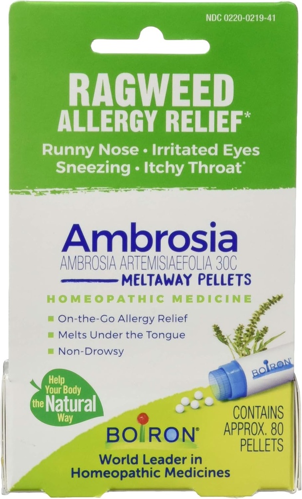 BOIRON Ambrosia 30C Ragweed 알레르기 완화, 80 CT