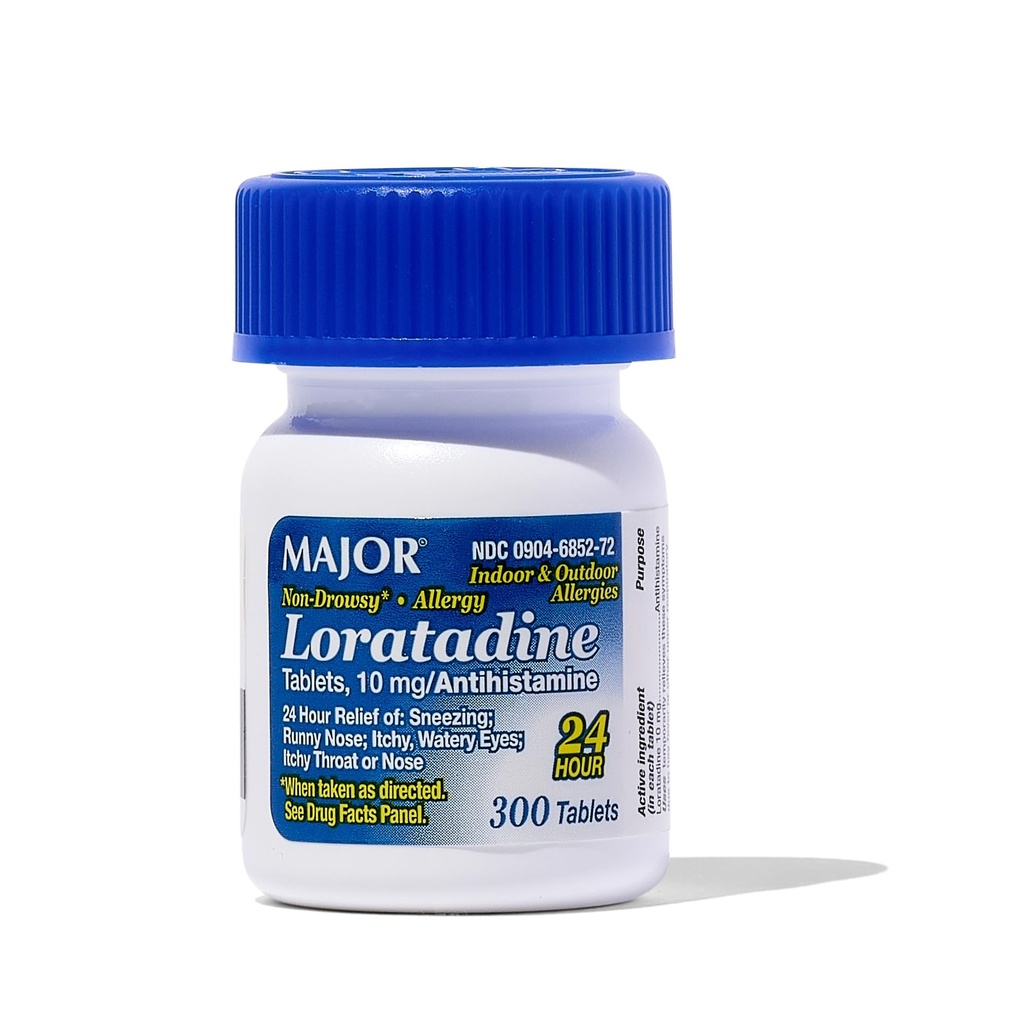 주요 알레르기 Loratadine 10 mg 정제 - 성인과 어린이 연령 6 +에 대한 비 Drowsy 알레르기 의학 - 24 시간 알레르기 완화 촉진 - 매일 알레르기 정제 - 항히스타민 - 300 기타 제품
