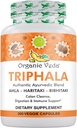 유기 Veda Triphala 분말 300 캡슐, 1000mg - 콜로라도 클렌징, 면역, Gut & 소화 건강을 위한 유기 Triphala 보충교재 - 전체적인 녹색 산화 방지제 Amla, Haritaki & Bibhitaki - Vegan 알약