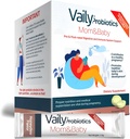 Vaily Mom & Baby Probiotic - 여성을위한 포스트 & Prenatal 비타민 Probiotics 분말 - Immune System & Digestive Health, 건강한 아기 피부 - Prenatal Essentials, 쉬운 소화 - 30 스틱