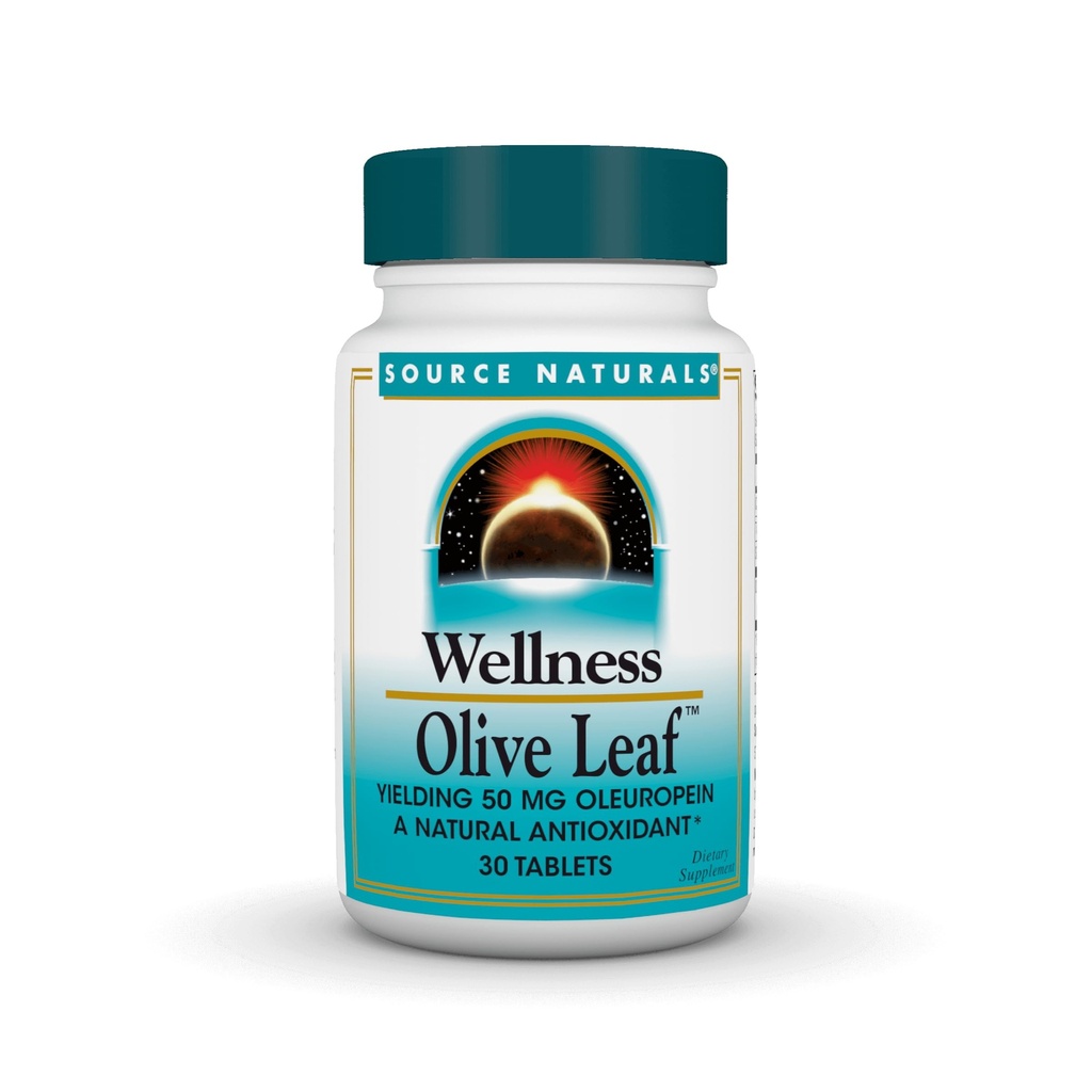 Source Naturals Wellness Olive Leaf - 100 mg Oleuropein을 천연 산화 방지제 * - 30 정제 생산