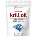 마이크로 성분 남극 Krill 기름 보충교재, 봉사 당 2,000mg, 240 Softgels의 세 배 힘, Omega-3s EPA, DHA & 자연적인 Astaxanthin, 지원 면역 체계 & 두뇌 건강에 있는 부자
