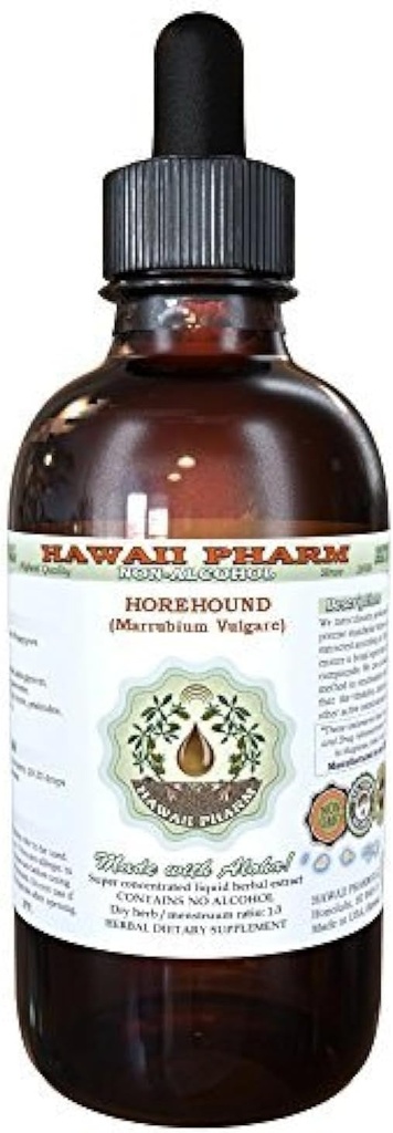 Horehound 알콜 자유로운 액체 추출물, 유기 Horehound (Marrubium vulgare) 말린 허브 글리세리이트 2개 oz