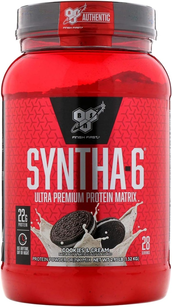 BSN Syntha-6, 쿠키 및 크림, 2.91 파운드