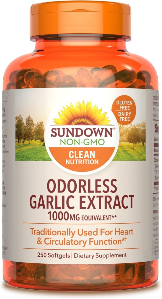Sundown 마늘 보충교재, 250 Softgels