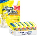 Nana Flakes 100 % 순수한 바나나 조각 의료 식품 분말 - Diarrhea & Heart Burn을위한 지방 흡입 및 천연 Remedy - 단백질 및 섬유의 훌륭한 소스 (100 단일 공급 팩)