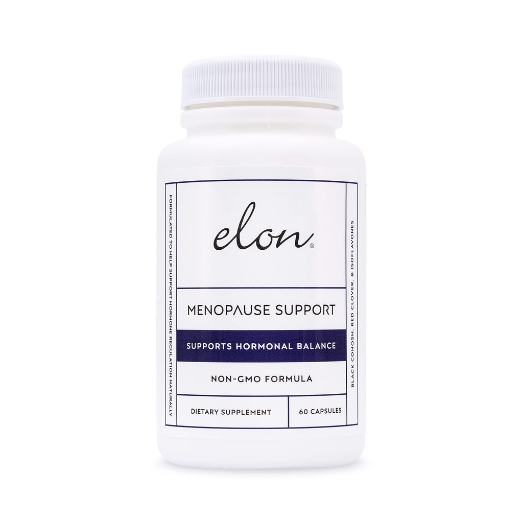 Elon Menopause는 뜨거운 섬광을 위한 여자 Menopause 기복, 무드 그네 & 수면 문제, 여자 w/Black Cohosh & Dong Quai (60의 캡슐)를 위한 비 GMO 에스트로겐 보충교재를 보충합니다