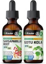 BIO KRAUTER Sarsaparilla Tincture 2 Fl. Oz. & Gotu Kola Tincture 2 Fl. 오즈.
