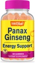 WellYeah Panax Ginseng Gummies - 봉사 당 Panax Ginseng 뿌리 추출물의 96mg - 비 GMO, 자연적인 풍미, Vegan, 글루텐 자유로운, 견과 자유로운 - 60 조사