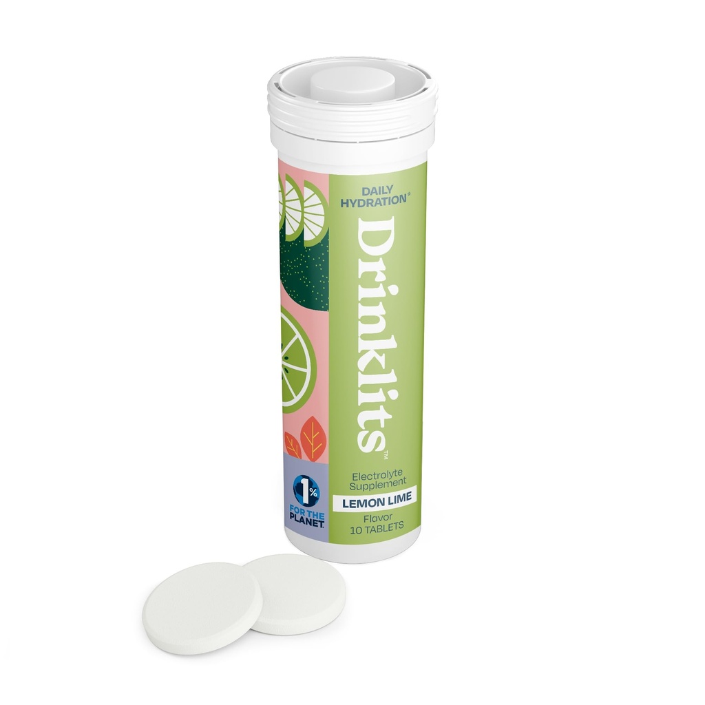 마실리트 레몬 라임 전해질 정제   그레이트 맛 - 0g Sugar - Essential Electrolytes - Daily Use | Single Tube (10 Tablet/Servings)