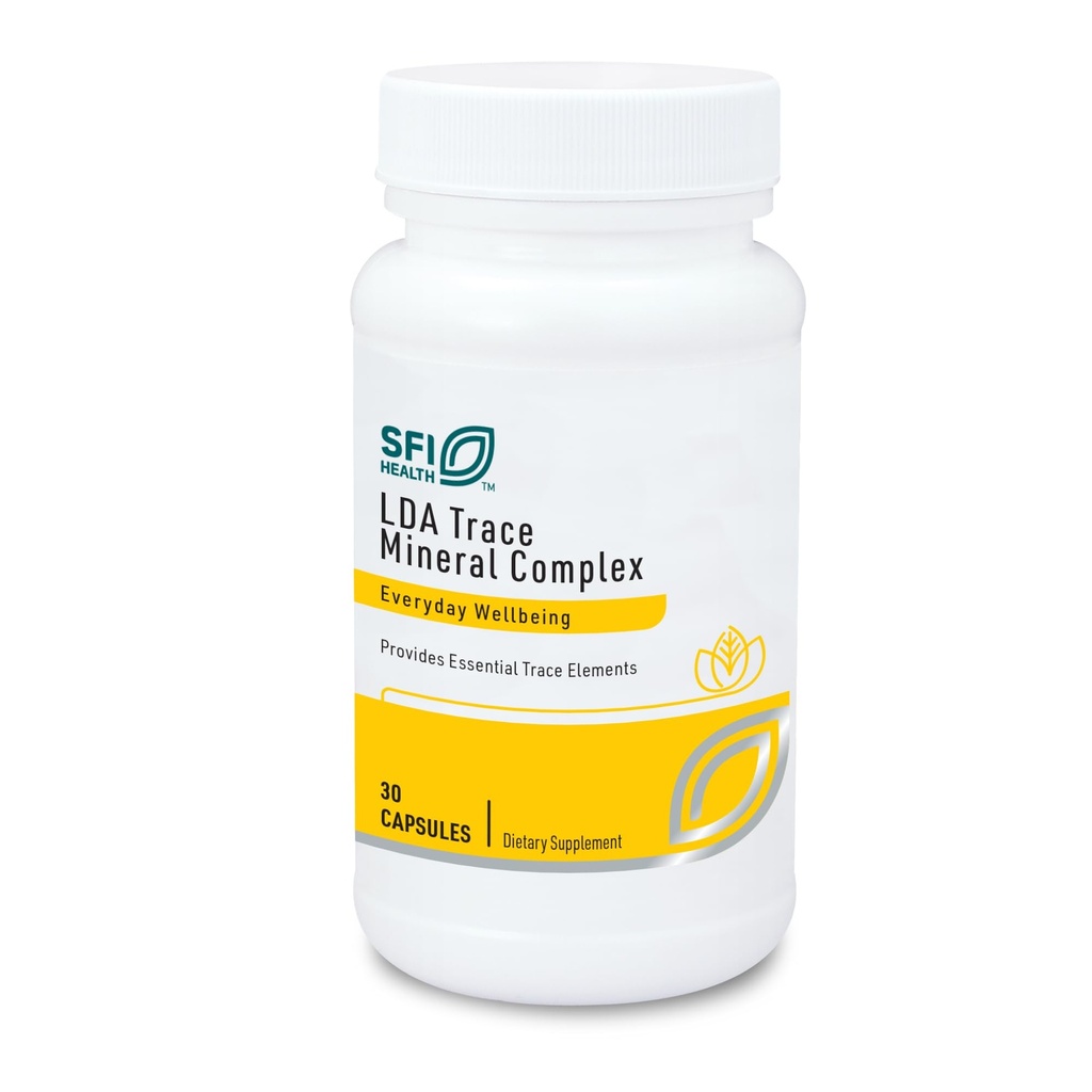 Klaire Labs SFI 건강 LDA 추적 무기물 단지 - TRAACS Chelated 무기물, Hypoallergenic & No Iron (30 채식 캡슐)를 가진 11개의 정유 성분