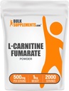 BulkSupplements.com L-Carnitine Fumarate 분말 - Carnitine 보충, 스포츠 영양, L-Carnitine 500mg - 글루텐 무료, 500mg 서빙 당, 글루텐 무료, 1kg (2.2 파운드) (1의 포장)