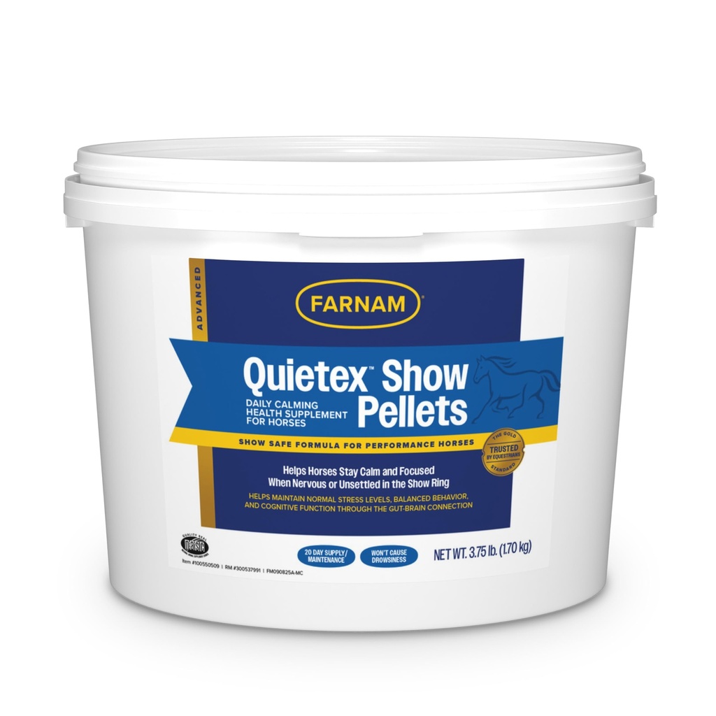 Farnam Quietex 쇼 펠 릿, 도움은 말 Calm을 유지하고 쇼 링 3.75 파운드에서 Nervous된다.