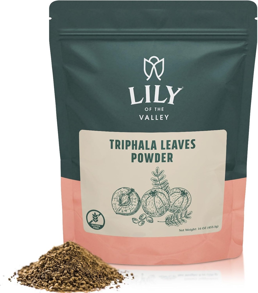 VALLEY Triphala 분말의 백합 - Amla, Haritaki & Bibhitaki의 혼합 - 인도에서 sourced - 초본 Adaptogen Superfood - Vegan & Gluten-Free - Resealable 주머니 (4oz, 113g)에서 포장
