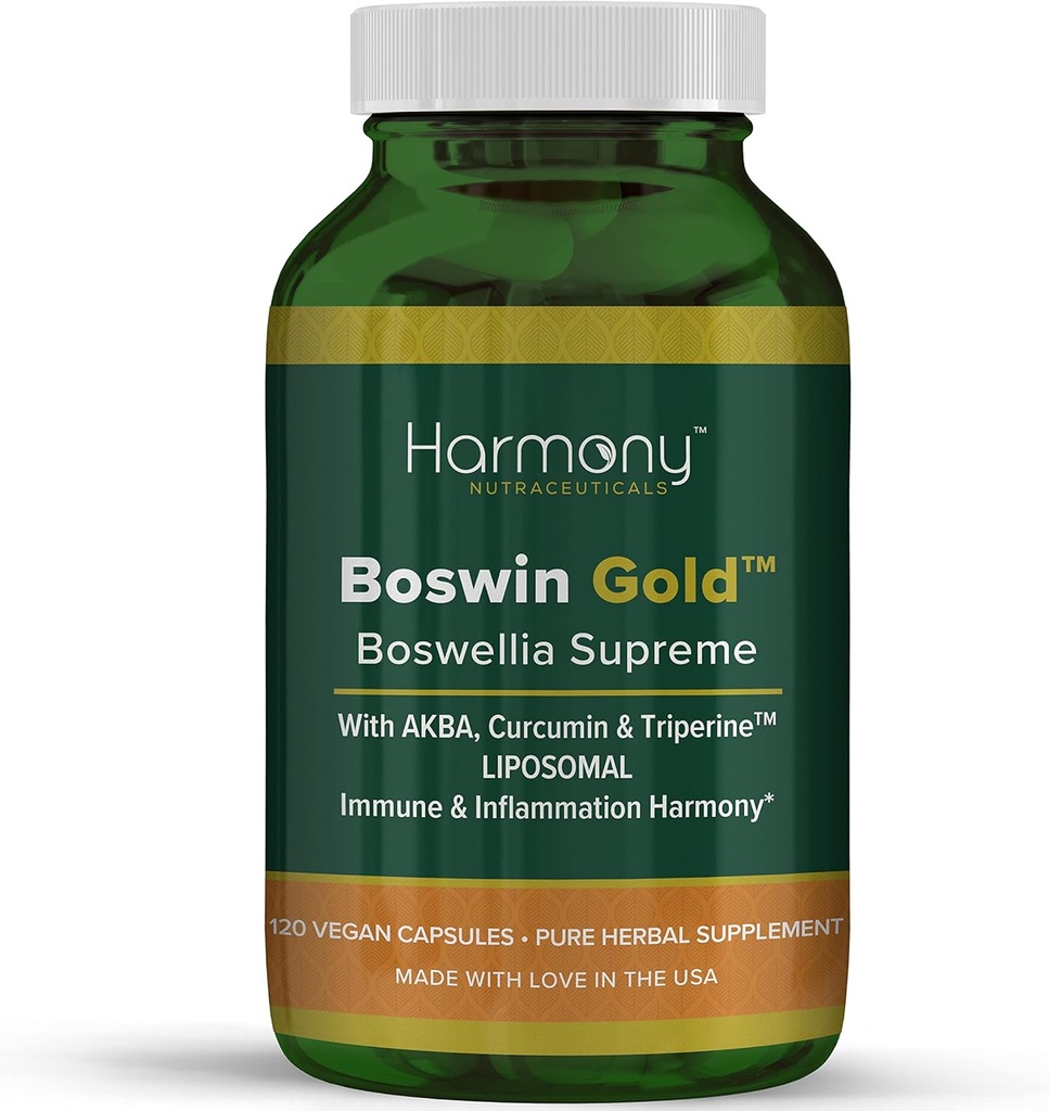 Harmony Nutraceuticals Boswin Gold Liposomal - 가장 높은 효능 최대 생물 활성성 Dr. Gumman의 임상 학년 심황 및 Triperine
