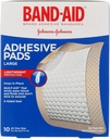 Band-Aid Brand Tru-Stay Adhesive Pads, Wound Care and Protection, 대형 사이즈, 10ct(팩 4)