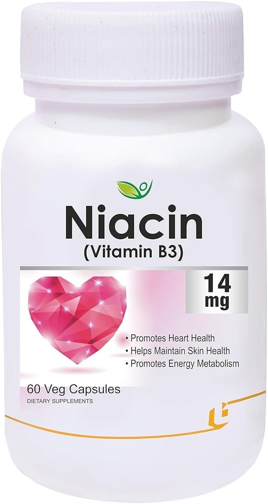 Inositol 50mg 보충교재를 가진 일반적인 VEDA Nutraceuticals 14mg 비타민 B3 - 60의 Veg 캡슐