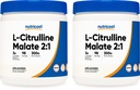 Nutricost L-Citrulline Malate 300G (2 팩) - 순수한 L-Citrulline 분말, 서빙 당 3000mg - L-Citrulline Malate