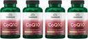 Swanson CoQ10 심혈관 뇌 에너지 및 심장 건강 산화 지원 보충교재 200 mg 90 캡슐 (4 팩)