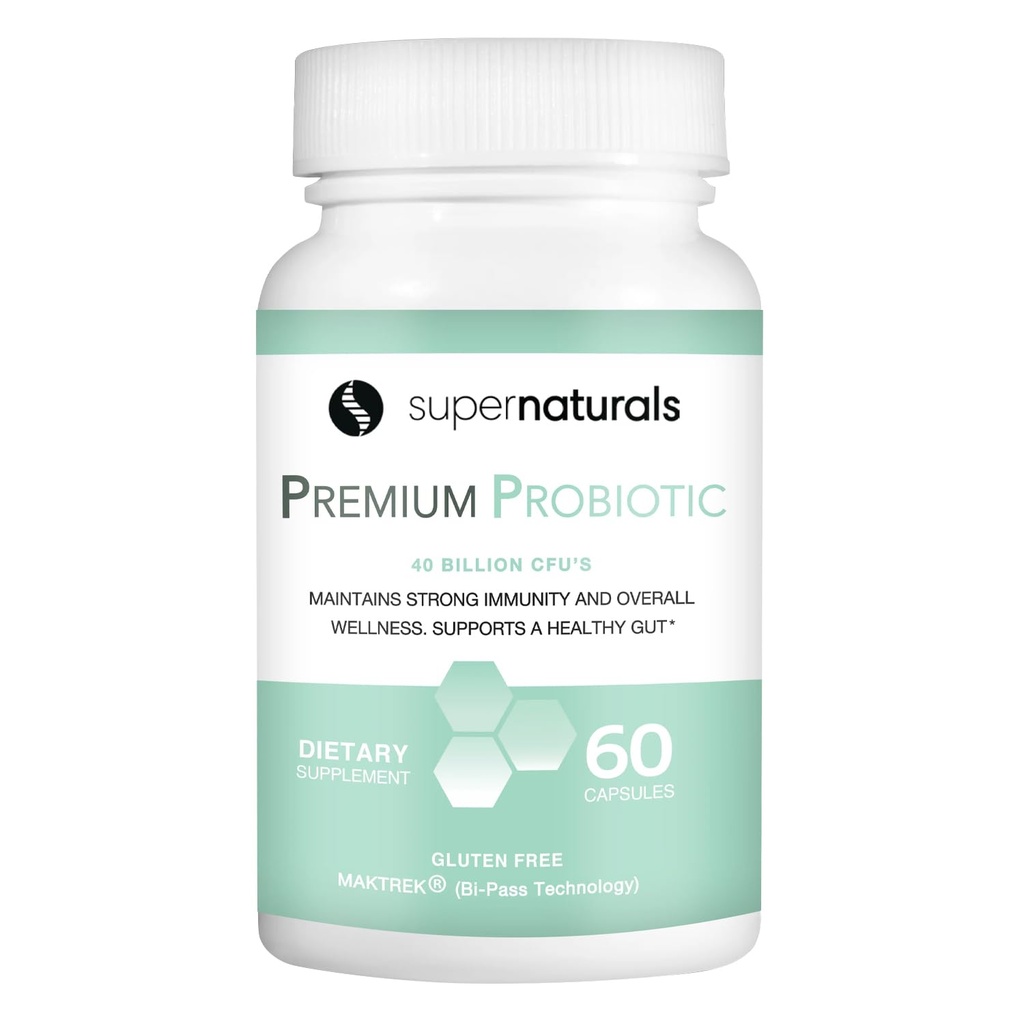 프리미엄 프로바이오틱스, 40억 CFU Probiotics for Digestive Health, MAKTrek Bipass Technology, Women & Mens Probiotics for Gut Health, 60 Probiotics