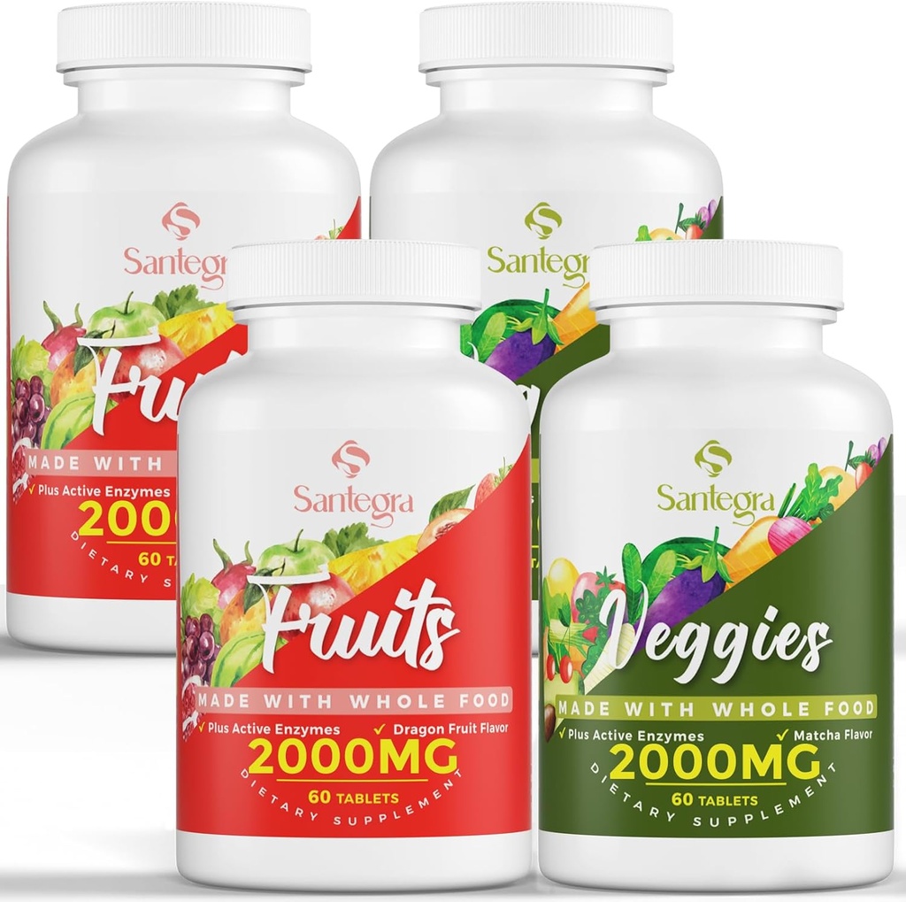 2000 MG 과일과 야채는, 35+ 과일과 야채, 100% 전체적인 음식 Superfoods 과일과 채소 보충교재, 에너지 균형, 설탕 자유로운, 채식주의자, 240의 정제 이상 자연적인 균형 보충합니다