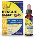 Bach RESCUE SLEEP KIDS Dropper 10mL, 천연 수면 및 스트레스 완화 보조, 홈 꽃 에센스, 멜라토닌, 설탕 및 글루텐, Kid-Friendly, 비 알콜 공식