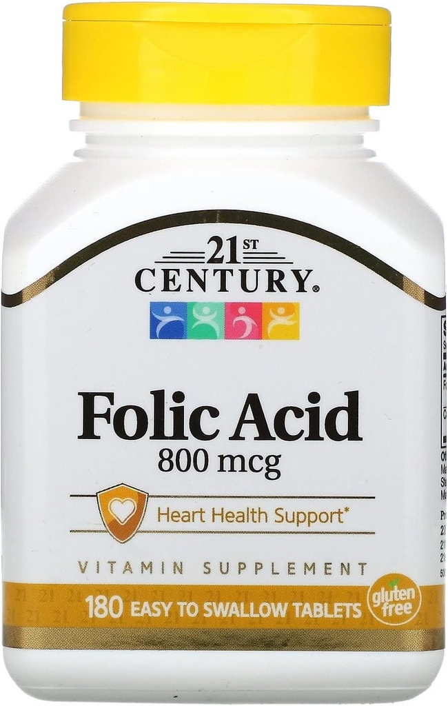 21 세기, Folic 산 800mcg 180 정제