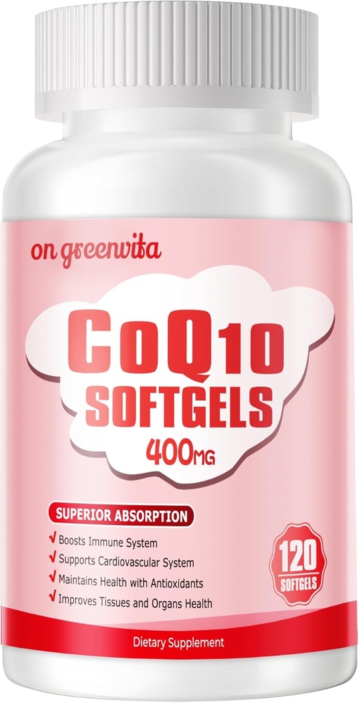 PQQ, BioPerine & Omega-3, Coenzyme Q10 (Ubiquinone)를 가진 CoQ10-400mg-Softgels 높은 흡수, 강력한 산화 방지제, 지원 심장 & 에너지 생산, 120의 서빙