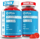 Ashwagandha Gummies Sugar Women Men, High Potency Ashwagandha Root Extract Supplements with L-Theanine GABA Chamomile Turmeric Vitamin D3 B12 for 스트레스 성인 채식주의자 (Mixed Berry)