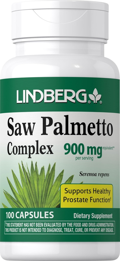 Lindberg Saw Palmetto Extract for Women and Men | 900 mg | 100 캡슐 | 보충 혼합 | Serenoa Repens | 비 GMO, 글루텐 무료