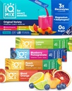IQMIX Hydration Electrolyte Powder – 4in-1 Formula for Hydration, Mental Clarity, Mood 및 Recovery – Sugar-Free 음료 혼합, Keto, Magnesium L-Threonate, Lion’s Mane – 20 카운트 다양성 팩