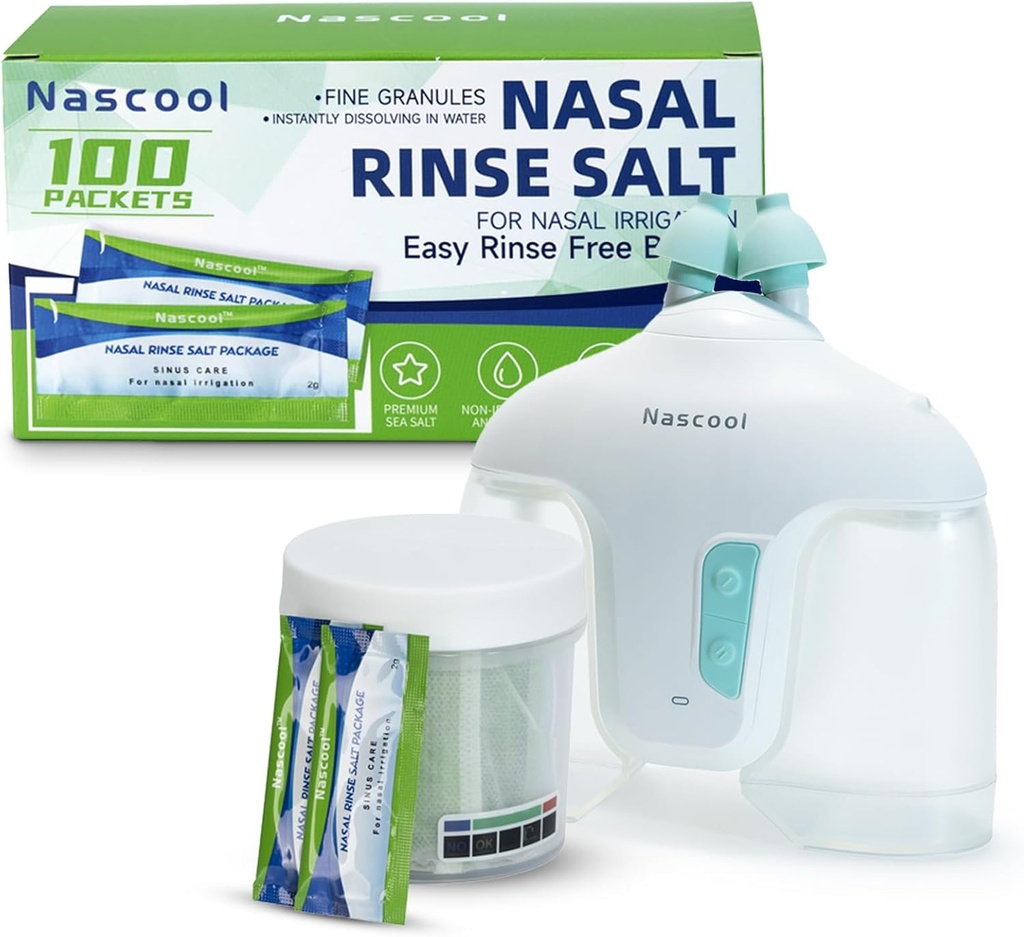 150 소금 패킷이있는 Nasal Irrigation System – 장시간 사용