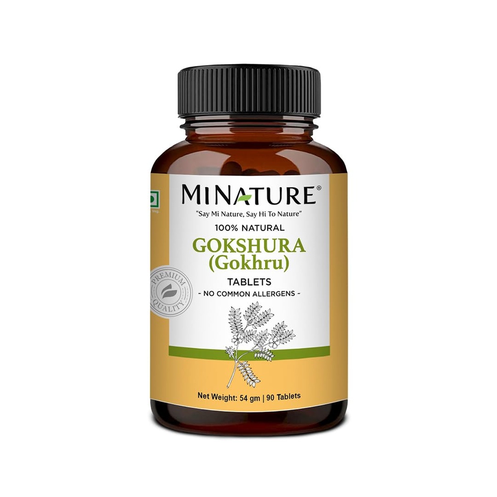민물 고쿠슈라 (Tribulus Terrestris) 태블릿 - 순수한 식물 기반 초본 보충 | 자연 & 글루텐 무료 | 90 카운트, 45 일 공급