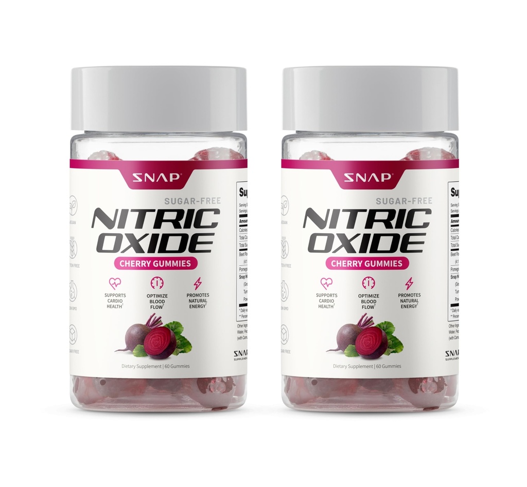 황급한 보충교재 Beet 뿌리 Gummies, Nitric 산화물 보충교재 w/Organic Beets, 에너지, 심장 건강 & 순환 지원을 위한 비타민, 석류 & 산화 방지제, 60 설탕 자유로운 Gummies, 2 팩, 버찌