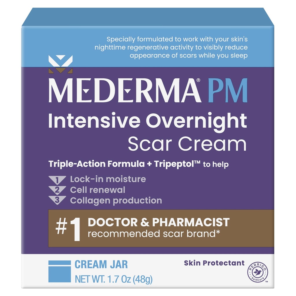 Mederma PM Intensive Overnight Scar Cream - Tripeptol과 고급 흉터 치료, 당신은 수면 동안 작동