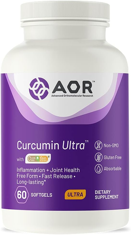 AOR, Curcumin Ultra, 프리미엄 보충, 빠른 인용 합동 지원, 60 Softgels (60의 서빙)